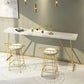Mesa Glam con altura de barra y base dorada Mesa de bar con tablero de 41,3 pulgadas de altura