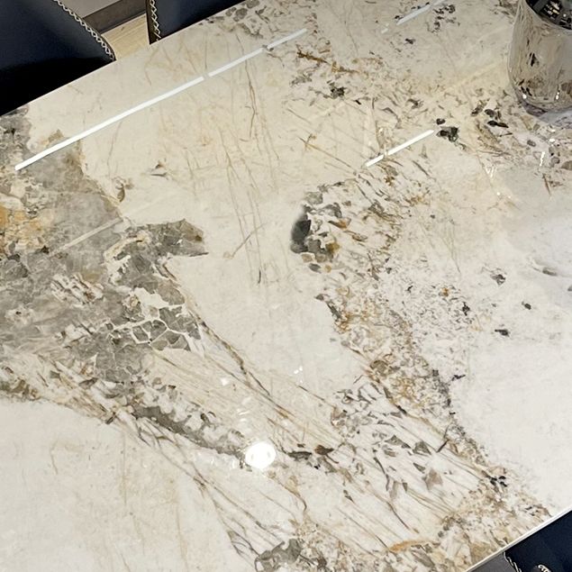 Modern Beige Sintered Stone Dining Table Rectangle Shape Dining Table with 4 Legs Base Clearhalo ' dining_table' 'Dining Tables & Seating' 'Dining Tables' 'furn' 'furn_dining_table' 'Furniture' 'furniture_dining_table' 'Kitchen & Dining Furniture' 'kitchen&dining_furn' 'kitchen' 'kitchen_dining_table' 1200x1200_544f9ee1-2a4f-49aa-9e39-b9eb8ecc4c56