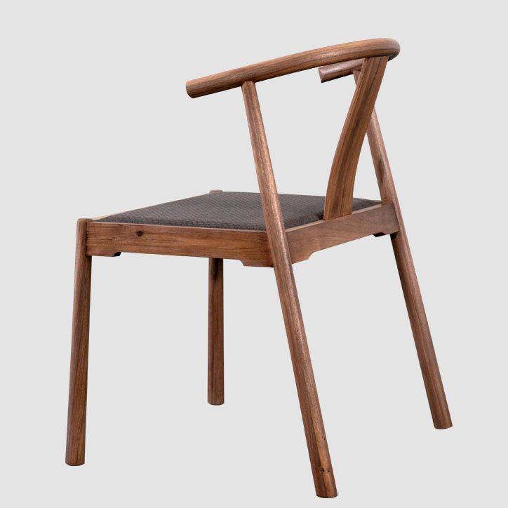 Traditional Dining Arm Chair Indoor Solid Wood Dining Chair with Upholstered