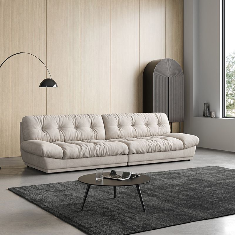 Armless Sofa Stain Resistant Standard Sofa with Tufted Split-Back