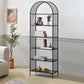 Modern Metal Bookcase Standard Vertical Open Shelf Bookshelf