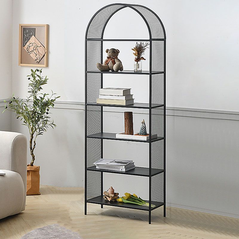 Modern Metal Bookcase Standard Vertical Open Shelf Bookshelf