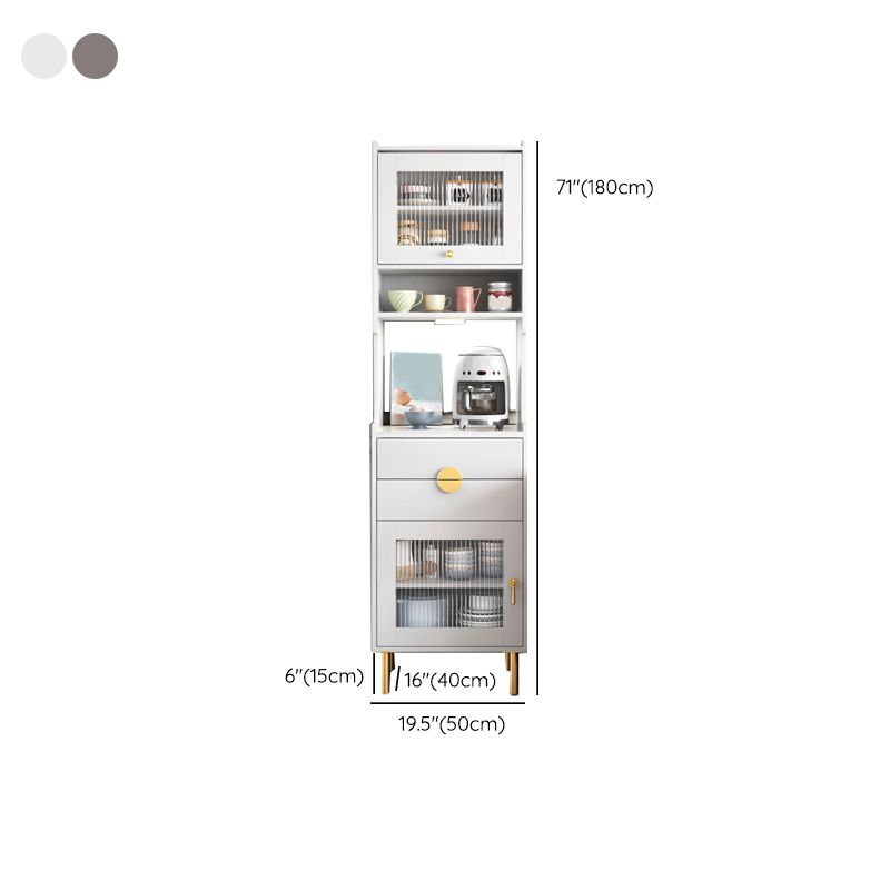 Moderno porte di vetro server 2 cassetti cassetti cabine sideboard con luci a LED