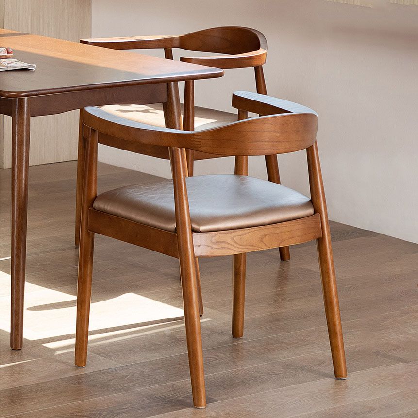 Modern Style Arm Chair Solid Wood Open Back Indoor Dining Chair Clearhalo 'Dining Chairs' 'Dining Tables & Seating' 'dining_chair' 'furn' 'furn_dining_chair' 'Furniture' 'furniture_dining_chair' 'Kitchen & Dining Furniture' 1200x1200_5452b34a-53dc-4459-a40c-d0fe28af3645