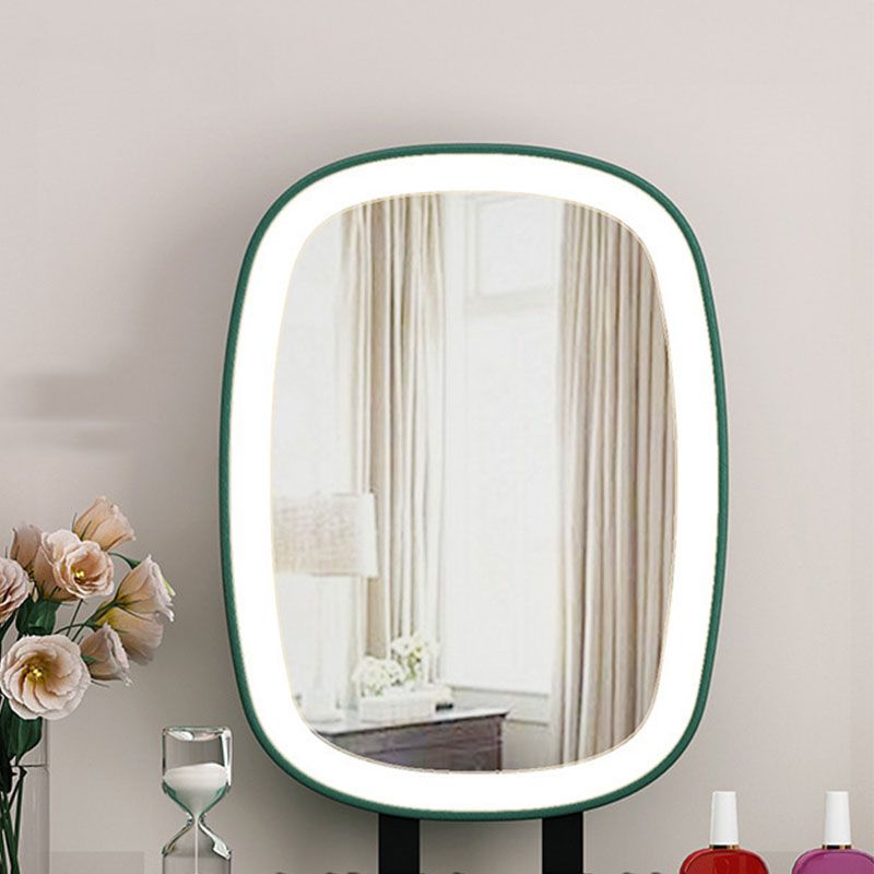 Chambre glamour double tiroirs en cuir faux debout vanité de maquillage