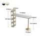 White Rectangle Bar Table Contemporary Bar Dining Table with Sled Base Clearhalo 'Bar Furniture' 'Bar Tables' 'bar_tables' 'Furniture' 'furniture_bar_tables' 'Kitchen & Dining Furniture' 1200x1200_54556f19-5183-4d01-bfa2-3bd17c792f90