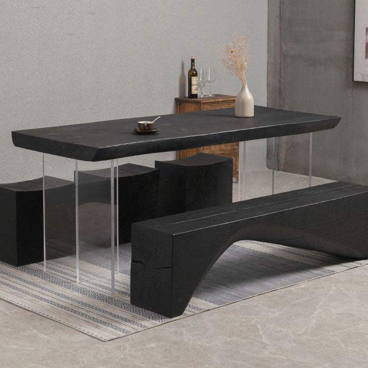 Modern Black in Solid Wood Counter Table Specialty Dining Table for Kitchen Clearhalo 'Dining Tables & Seating' 'Dining Tables' 'dining_table' 'furn' 'furn_dining_table' 'Furniture' 'Kitchen & Dining Furniture' 1200x1200_545770c6-1257-4008-a0bf-af5cedee2d50