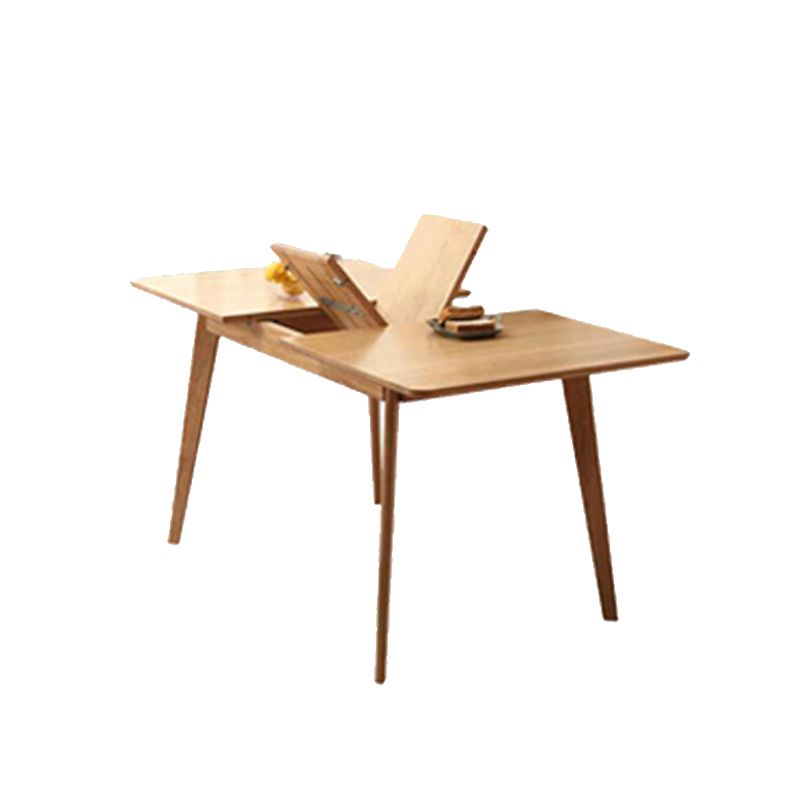 Modern Extendable Dining Table Solid Wood Dining Table for Dining Room Clearhalo 'Dining Tables & Seating' 'Dining Tables' 'dining_table' 'furn' 'furn_dining_table' 'Furniture' 'Kitchen & Dining Furniture' 1200x1200_5457dd8d-4246-4e59-8b3d-3b42624a0bf9