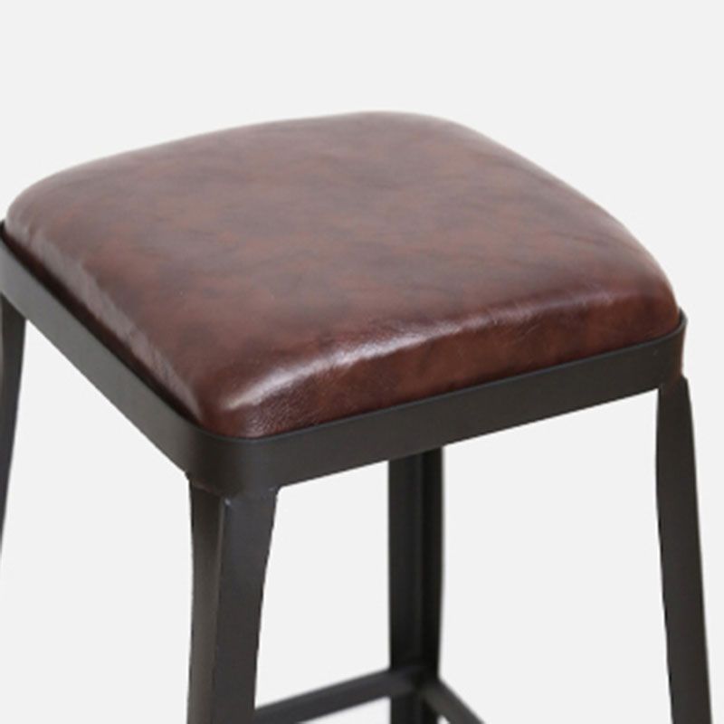 Wooden Square Seat Barstool Industrial Metal Counter Stool with Backrest Clearhalo 'Bar Furniture' 'Bar Stools' 'bar_stools' 'furn' 'furn_bar_stools' 'furniture_bar_stools' 'Kitchen & Dining Furniture' 'kitchen&dining_furn' 'kitchen' 'kitchen_furn' Furniture' 1200x1200_545886fe-35e2-4496-acdc-f8c48e0794cd