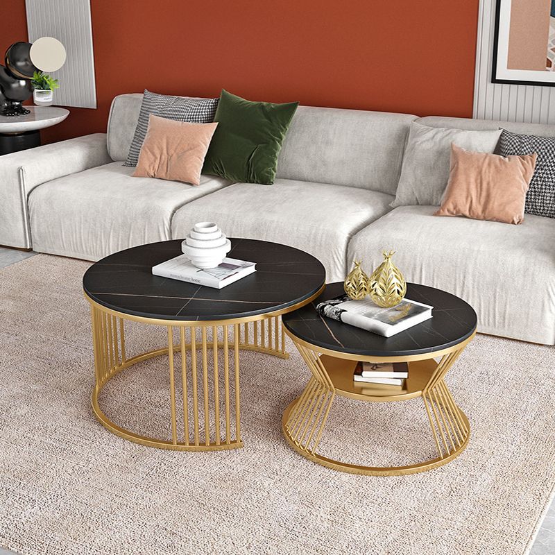 Tavolino da caffè moderno a 2 pezzi in ardesia. Tavolino minimalista moderno