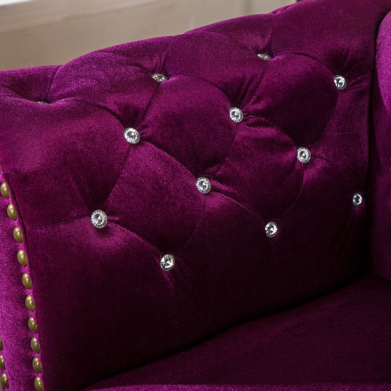 Living Room Velvet Rolled Arms Chaise Modern Chaise Lounge with Upholster Clearhalo 'Chairs & Seating' 'Chaise Lounge' 'chaise_lounge' 'furn' 'furn_chaise_lounge' 'Furniture' 'Living Room Furniture' 1200x1200_545db61e-05e2-4d33-ae69-643f0b1620dd