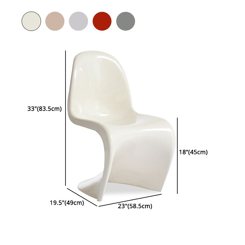 Scandinavian Style Plastic Chairs Set Dining Room Solid Back Side Chair Clearhalo ' kitchen&dining_furn' 'Dining Chairs' 'Dining Tables & Seating' 'dining_chair' 'Furniture' 'furniture_dining_chair' 'Kitchen & Dining Furniture' 'kitchen' 1200x1200_545dd20b-9b03-4349-b8ef-5cc0f823e097