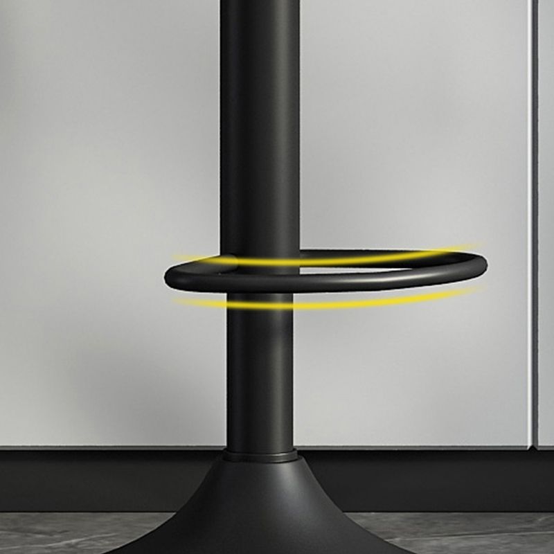 Glam Dining Stools Adjustable Height Bar Stools with Metal Base Clearhalo 'Bar Furniture' 'Bar Stools' 'bar_stools' 'furn' 'furn_bar_stools' 'Furniture' 'Kitchen & Dining Furniture' 1200x1200_545dd370-4d45-4a6a-96c5-2bf2b2542d86