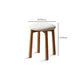 Solid Wood Makeup Table Vanity Stool with Drawers and Mirror in Natural