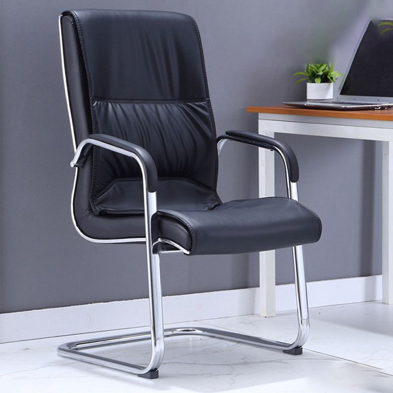 Black Microfiber Mesh Desk Chair Modern No Distressing Office Chair Clearhalo 'furn' 'furn_office_chair' 'Furniture' 'Office Chairs' 'Office Furniture' 'office_chair' 1200x1200_545ed0c8-2d7d-448e-a8d8-dc9dd395d161