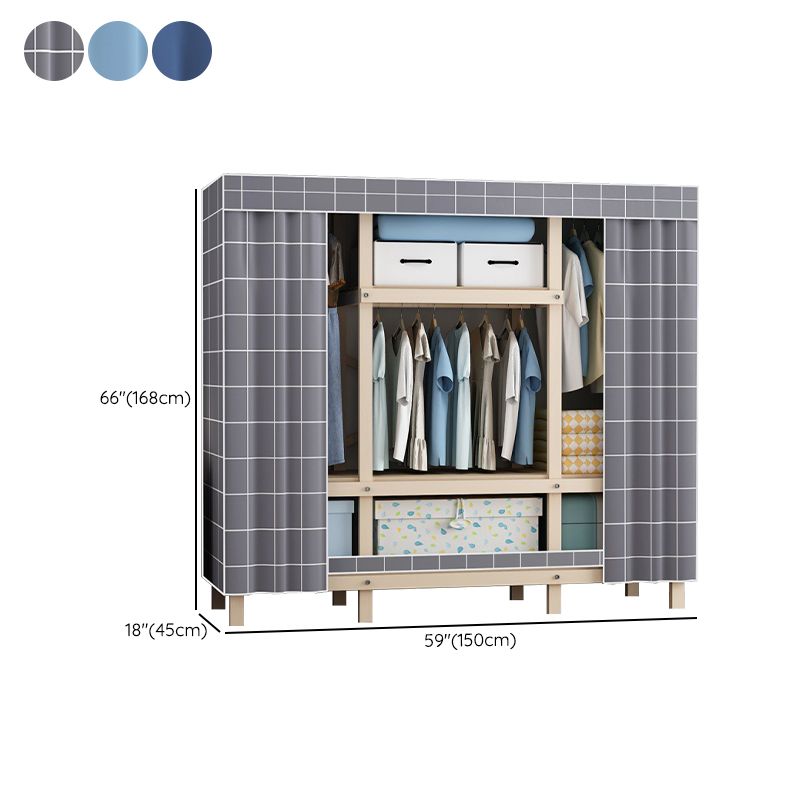 Contemporary Style Wardrobe Pine Solid Wood 1-Door Wardrobe Closet for Bedroom Clearhalo 'Armoires & Wardrobes' 'armoires_wardrobes' 'Bedroom Furniture' 'furn' 'furn_armoires_wardrobes' 'Furniture' 1200x1200_545fa3f3-e5ce-4ea4-b638-844c134cd176