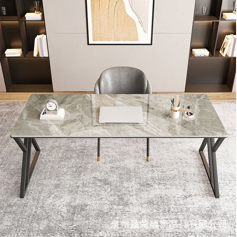 29 "H industriale scrivania da ufficio rettangolare scrivania da taupe scuro