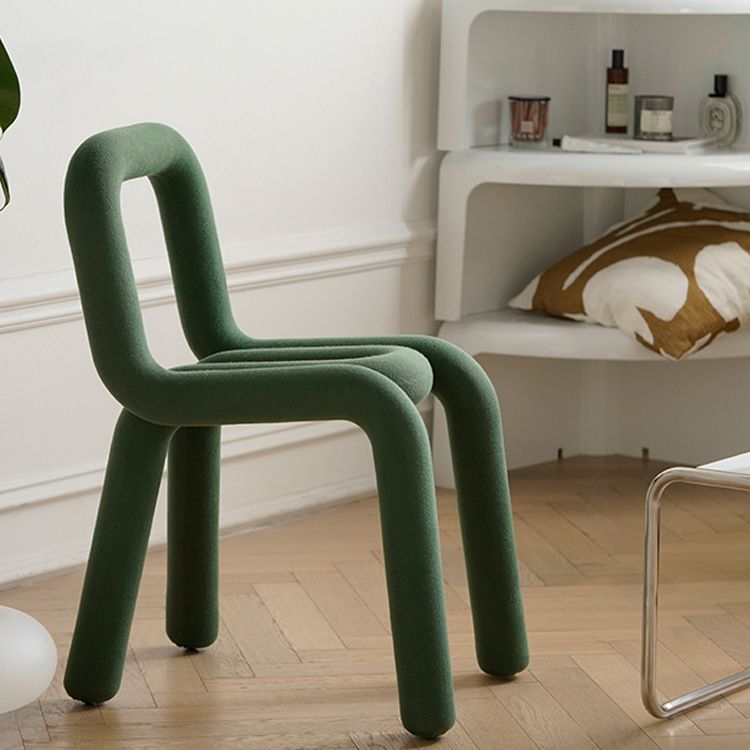 Designer Style Velvet Dining Room Side Chair Matte Finish Open Back Single Dining Chair Clearhalo ' kitchen&dining_furn' 'Dining Chairs' 'Dining Tables & Seating' 'dining_chair' 'furn' 'furn_dining_chair' 'Furniture' 'furniture_dining_chair' 'Kitchen & Dining Furniture' 'kitchen' 1200x1200_54608ce3-b2ca-4671-af75-943142827496