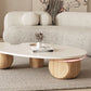 11"H Contemporary Coffee Table Solid Wood White Coffee Cocktail Table Clearhalo 'Coffee & Accent Tables' 'Coffee Tables' 'coffee_tables' 'furn' 'furn_coffee_tables' 'Furniture' 'Living Room Furniture' 1200x1200_5460cba4-e65e-4fab-9f0b-a8da1f122dd0