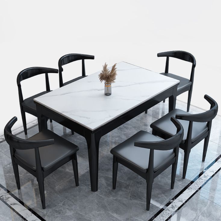 4-foot Stone Furniture Midcentury Style Rectangle Dining Table for Indoor Clearhalo ' dining_table' 'Dining Tables & Seating' 'Dining Tables' 'furn' 'furn_dining_table' 'Furniture' 'furniture_dining_table' 'Kitchen & Dining Furniture' 'kitchen&dining_furn' 'kitchen' 'kitchen_dining_table' 1200x1200_54616b7f-de4e-49bf-bb8b-1dcf02f60f5e