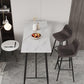 Modern Marble Pub Table with Rectangle Table Top Black Trestle Table - 42" H Clearhalo 'Bar Furniture' 'Bar Tables' 'bar_tables' 'furn' 'furn_bar_tables' 'Furniture' 'furniture_bar_tables' 'Kitchen & Dining Furniture' 1200x1200_5461c845-5e48-4369-a59d-2f4d72ccf509