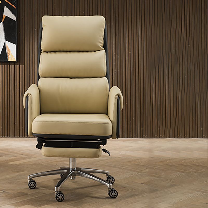 Modern Slide High Back Office Chair Leather Executive Chair with Footrest Clearhalo 'furn' 'furn_office_chair' 'Furniture' 'Office Chairs' 'Office Furniture' 'office_chair' 1200x1200_5461cdbd-d742-44a2-b62a-27ebeca1999b