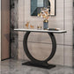 Glam Console Accent Table Antique Finish Sofa Console Table with Shelf
