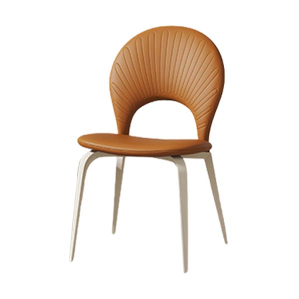 Piernas blancas silla de comedor tapizada contemporánea para el hogar