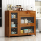 Brown Buffet Server Bamboo Dining Server con cassetto per la cucina