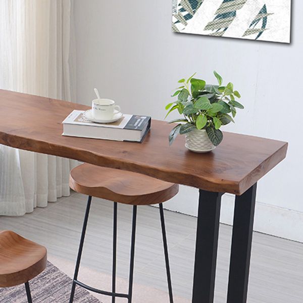 Tavolo da cocktail bar in slitta industriale Tavolino in legno massiccio per soggiorno