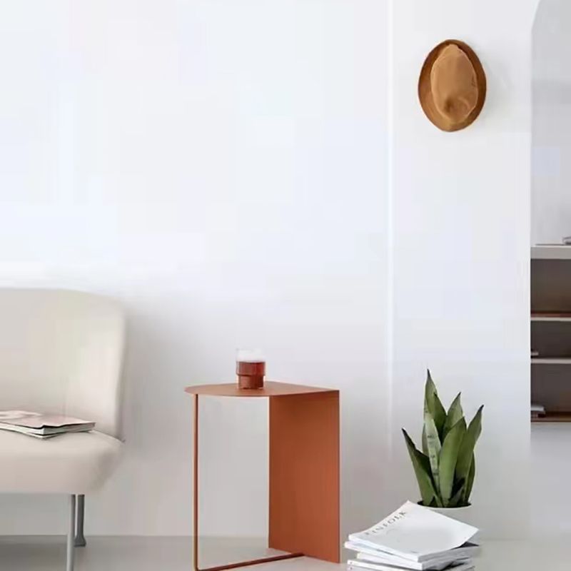 Modern Geometric End Slide Table 19.70" Tall Metal End Table