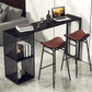 Industrial Stone Top Bar Dining Table Rectangle Bar Table with Storage Base Clearhalo 'Bar Furniture' 'Bar Tables' 'bar_tables' 'furn' 'furn_bar_tables' 'Furniture' 'Kitchen & Dining Furniture' 1200x1200_54673860-1e69-481b-9e96-355b815a87c1