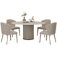 Modern 1/4/5/7 Pieces Round Dining Set Sintered Stone Dining Table Set with Leather Chairs Clearhalo 'Dining Room Sets' 'Dining Tables & Seating' 'dining_room_set' 'furn' 'furn_dining_room_set' 'Furniture' 'furniture_dining_room_set' 'Kitchen & Dining Furniture' 'kitchen&dining_furn' 'kitchen' 1200x1200_5468149e-6a9e-4d9a-b60b-9b3b135fa285