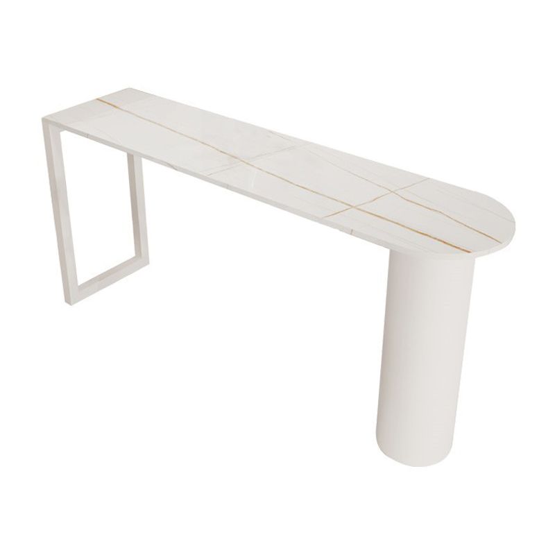 Juego de mesa de bar moderno de forma irregular, mesa de mostrador de piedra sinterizada de 1/2/5 piezas con taburetes