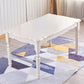 Mid-Century Modern Dining Table White Rectangle Solid Wood Dining Table Clearhalo ' dining_table' 'Dining Tables & Seating' 'Dining Tables' 'furn' 'furn_dining_table' 'Furniture' 'furniture_dining_table' 'Kitchen & Dining Furniture' 'kitchen&dining_furn' 'kitchen' 'kitchen_dining_table' 1200x1200_546a72ee-099d-4fbf-a247-d4c4d1f2b3a7