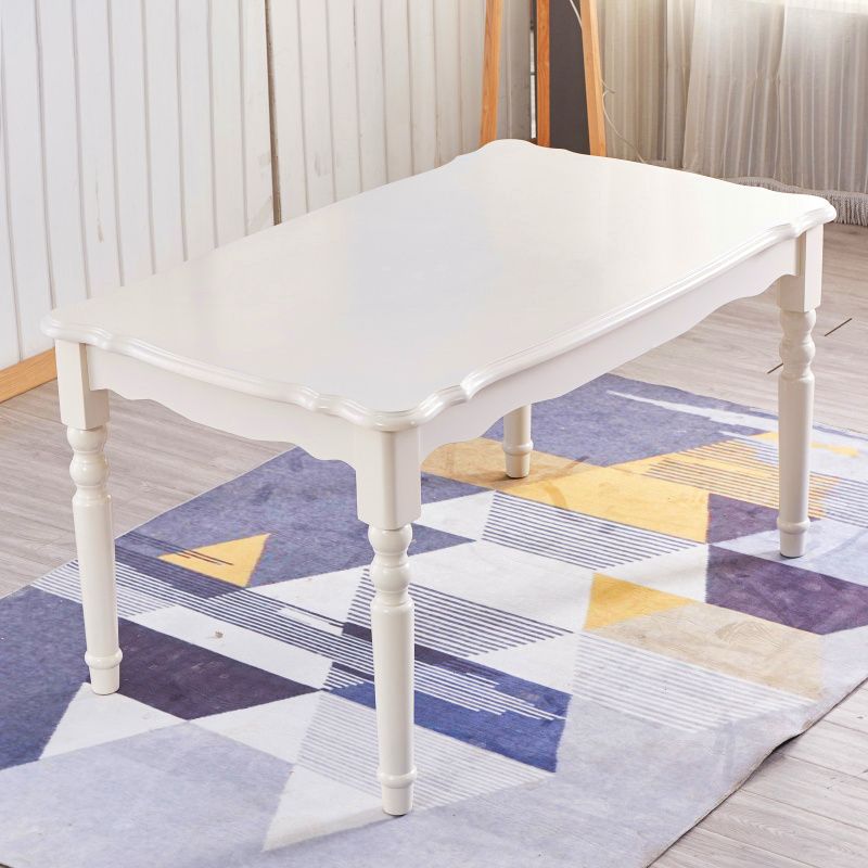 Mid-Century Modern Dining Table White Rectangle Solid Wood Dining Table Clearhalo ' dining_table' 'Dining Tables & Seating' 'Dining Tables' 'furn' 'furn_dining_table' 'Furniture' 'furniture_dining_table' 'Kitchen & Dining Furniture' 'kitchen&dining_furn' 'kitchen' 'kitchen_dining_table' 1200x1200_546a72ee-099d-4fbf-a247-d4c4d1f2b3a7
