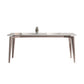 Simplicity Dinette Table Rectangle Stone Dinner Table for Dining Room