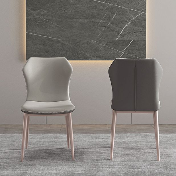 Faux Leather Kitchen Dining Chair Contemporary Wingback Side Chair