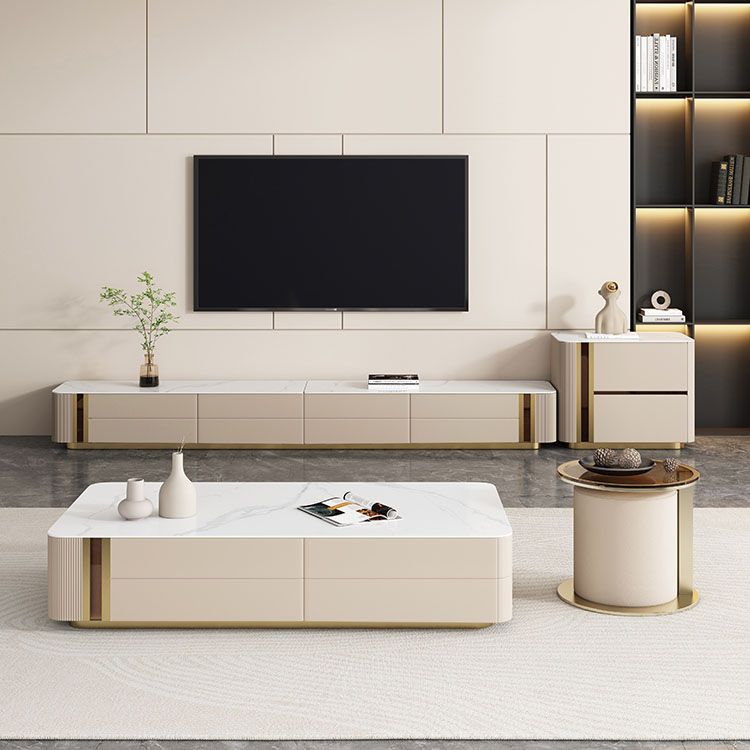 Contemporary Media Console Stone TV Media Stand with 4 Drawers Clearhalo 'furn' 'furn_tv_stands_entertainment_centers' 'Furniture' 'Living Room Furniture' 'TV Stands & Entertainment Centers' 'TV Stands & Media Storage Furniture' 'tv_stands_entertainment_centers' 1200x1200_54732bc4-a36e-4098-af67-939324d51eee