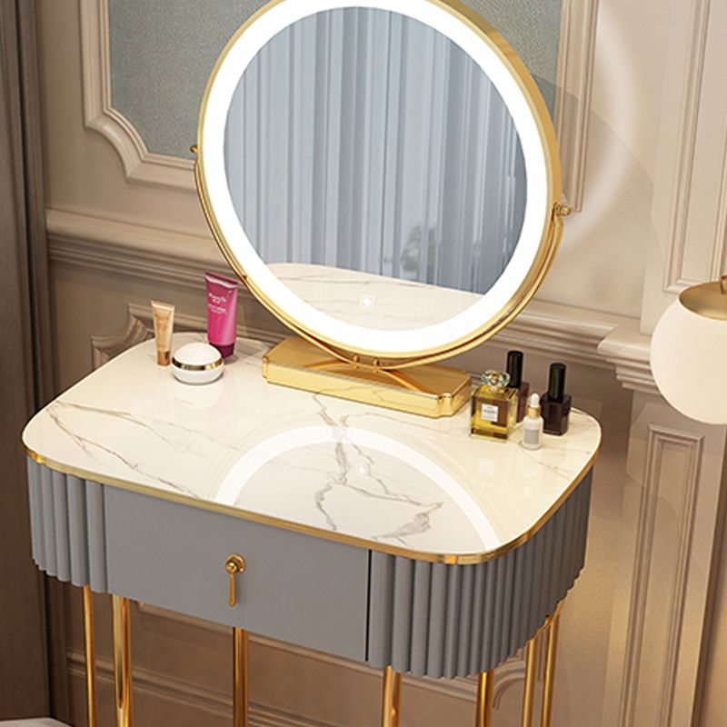 Storage Makeup Vanity Desk Bedroom Dressing Table Stool Set with Drawer Clearhalo 'Bedroom Furniture' 'furn' 'furn_makeup_vanities' 'Furniture' 'Makeup Vanities' 'makeup_vanities' 1200x1200_5473a828-3ae2-4737-aa80-5b5b7dbf8eac