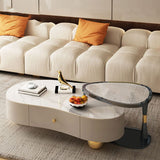 Contemporary  Coffee Table Slate Free Form Coffee Cocktail Table