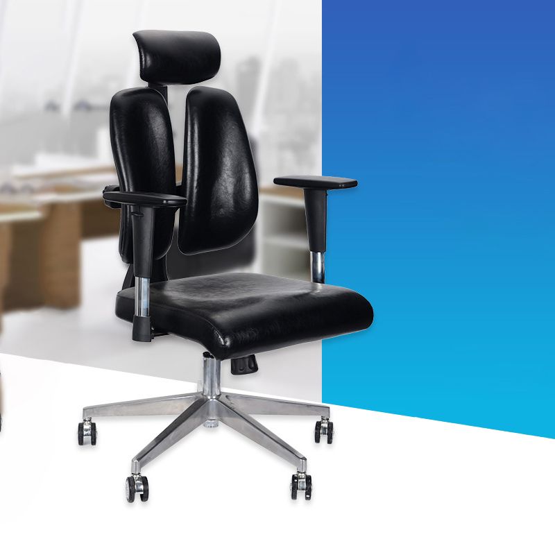 Sedia moderna in pelle Sedia direzionale Sedia con schienale alto con ruote