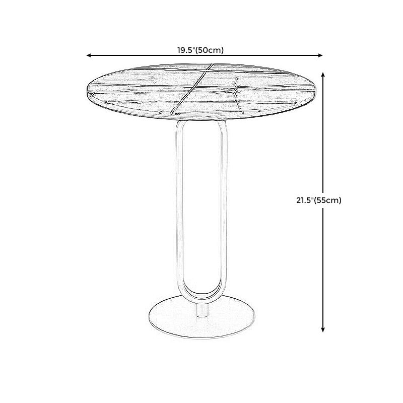 21.6"Tall Round Stone Top End Table Iron Pedestal Sofa Side Table Clearhalo 'Coffee & Accent Tables' 'End & Side Tables' 'end_side_tables' 'furn' 'furn_end_side_tables' 'Furniture' 'Living Room Furniture' 1200x1200_5475cd24-6dd4-4dbe-9940-bb30d1c50e29
