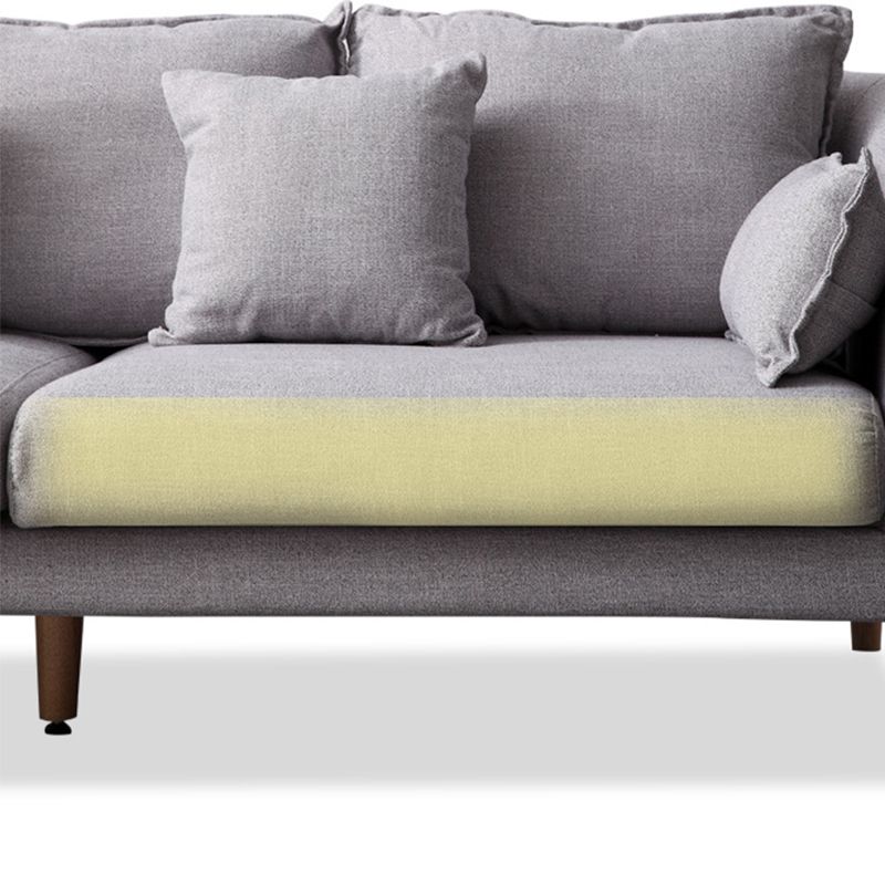 Modern Fabric Stationary Sofa 1/3-seat Flared Arm Sofa in Grey Clearhalo 'furn' 'furn_sofas' 'Furniture' 'Living Room Furniture' 'Sofa' 'sofas' 1200x1200_5476c0ff-a8a4-4471-9d5c-3b677d724f7b
