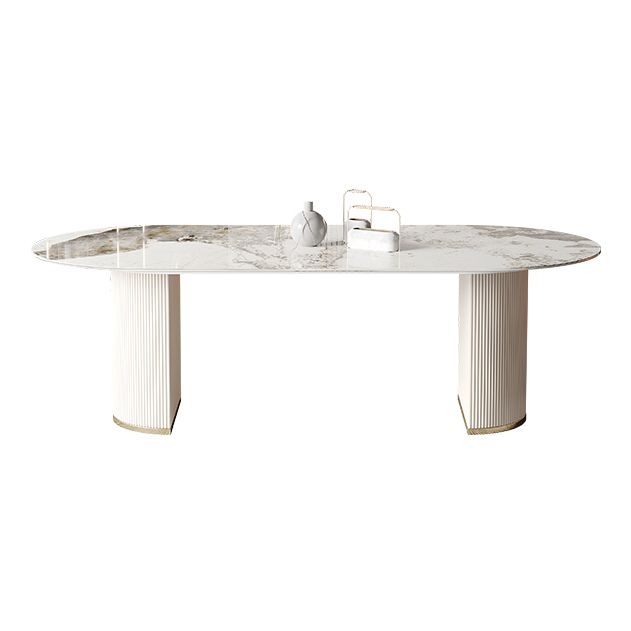Metal Traditional Luxury Oval Dining Table Sintered Stone Table for Dining Room Clearhalo ' dining_table' 'Dining Tables & Seating' 'Dining Tables' 'furn' 'furn_dining_table' 'Furniture' 'furniture_dining_table' 'Kitchen & Dining Furniture' 'kitchen&dining_furn' 'kitchen' 'kitchen_dining_table' 1200x1200_5476e50a-4115-423f-926f-8c1873d9f65a
