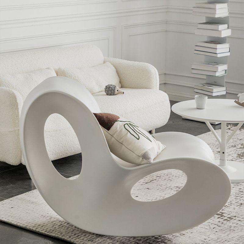 Silla de asiento de plástico moderna silla de plástico Rocking Accent Accent para sala de estar