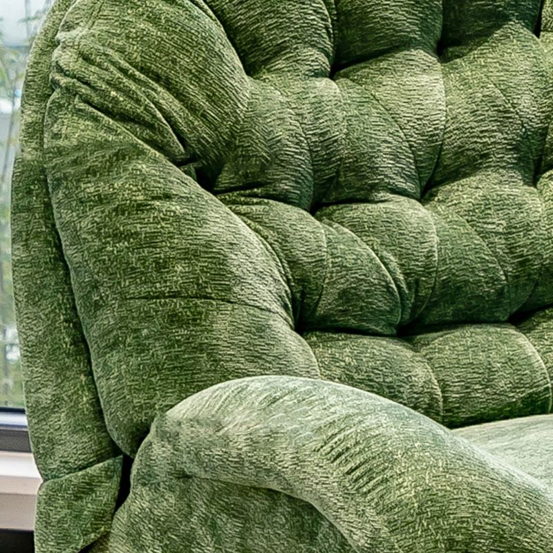 Reclinabile standard di rocker girevole contemporaneo in velluto/in pelle finta