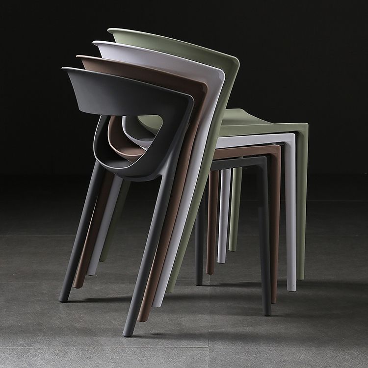 Scandinavian Style Open Back Dining Side Chair Plastic Dining Armless Chair for Home Clearhalo ' kitchen&dining_furn' 'Dining Chairs' 'Dining Tables & Seating' 'dining_chair' 'furn' 'furn_dining_chair' 'Furniture' 'furniture_dining_chair' 'Kitchen & Dining Furniture' 'kitchen' 1200x1200_547b528d-08c6-4697-a8af-4044093327fe