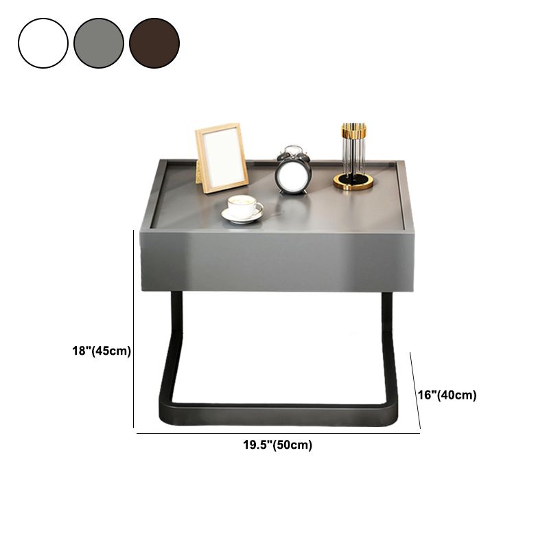 Moderno comodino da letto in legno prodotto moderno con cassetto per camera da letto