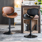 Contemporary Metal Adjustable Barstool Leather Counter Stool with Swivel in Matte Finish Clearhalo 'Bar Furniture' 'Bar Stools' 'bar_stools' 'furn' 'furn_bar_stools' 'Furniture' 'Kitchen & Dining Furniture' 1200x1200_547c7286-f24c-4f4b-8a8e-7140581d73e0